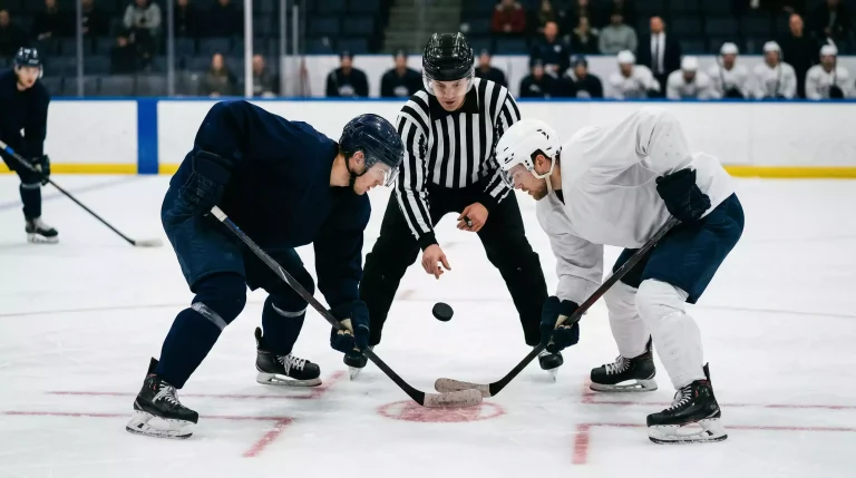 Tafel mit drei Drittel-Feldern und je einem Puck-Symbol als Bild für NHL Drittel-Wetten