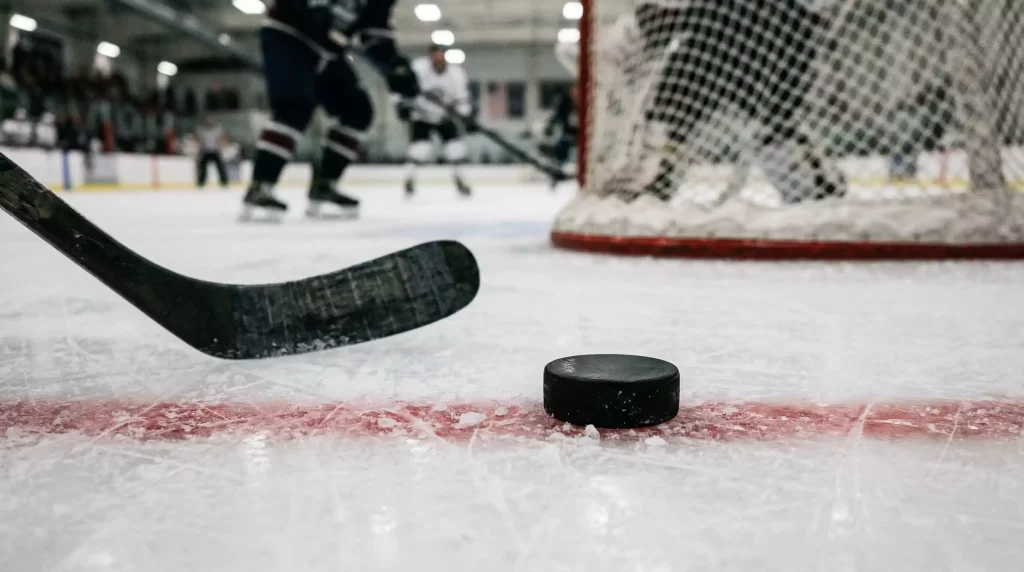 Zahlentafel mit Plus Minus 1,5 und Eishockey-Puck als Bild für die NHL-Puckline